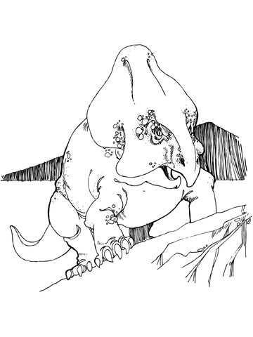 Protoceratops Cretaceous Period Dinosaur Coloring Page